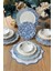 24 Parça Yaldız Süslemeli Bone China 6 Kişilik Sofra Yemek Takımı 4
