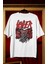 Unisex Slasher Yazılı Tişört, Oversize Korku Filmi Hallowen Temalı T-Shirt 2