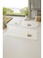 3'lü Beyaz Özel Tasarım Jel Kaymaz Taban Post Peluş Banyo Paspas Takımı (60X100-60X50-50X50 (Oval) 1