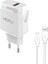 Hepu Iphone Tüm Serilerle Uyumlu 2.1 Amper Yüksek Kalite Ios Lightning Kablo Girişli Şarj Aleti Hp6 1
