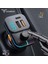 Luctch LT-460 Araç Fm Transmitter 5.3 Bluetooth Araç Kiti USB Type-C 30W Hızlı Şarj Çıkışlı Çakmaklık Girişli 5