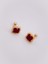 Cerrrahi Çelik Piercing ( Pirsing ) Marka Model Bordo Yonca Tragus Helix Piercing (1adet) 3