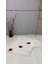 3'lü Krem Özel Tasarım Jel Kaymaz Taban Post Peluş Banyo Paspas Takımı (60X100-60X50-50X50 (Oval) 2