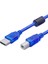USB Prınter Kablosu 1.5m Mavi Transparent HDX7501 1