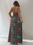 Leopar Desenli Micro Kumaş Uzun Summer Dress 4