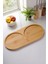 Bambu Doğal 2 Bölmeli Yağdanlık Altlığı 23X12 cm 1