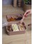Çizgili 5 Bölmeli Beslenme Kutusu Çatal Kaşıklı Şeffaf Kapaklı Sızdırmaz Lunch Box Okul Ofis (1 Adet) 2