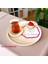 6'lı Metal Yuvarlak Çay, Kahve, Pasta Servis Tepsisi Dekoratif Sunum Tepsisi 24 cm 2
