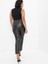 Kadın Siyah High Rise Suni Vegan Deri Vintage Slim Jean Pantolon 5