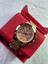 Rose Gold Kadranlı Kasa Kordon Eskitme Sarı Unisex Kol Saati 2