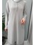 Fermuar Detaylı Triko Tunik Gri T25Y-6017 4