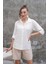 Kadın Yaka Detaylı Gömlek - %100 Lilyum Dokuma & Casual 2