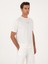 Erkek Ekru Oversize %100 Pamuk Bisiklet Yaka T-Shirt 50302511-VR019 3