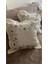 Nakışlı Çiçek Desenli Dantel Kenarlı 2’li Kırlent Kılıfı – 40X40 cm 2