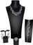 Gümüş Kaplamalı Zamak Set, Sarmal (Kolye, Bileklik, Küpe, Yüzük) 1