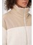 Şişme Peluş Ekru Kadın Mont 5196 4