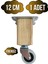 Kale Ahşap Tekerli Ayak Mobilya Masa Dolap Tekerli Ayağı(Frenli - FRENSİZ)(12CM - 15CM)(CEVİZ Ağacı) 1