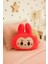Labubu Peluş Dekoratif Yastık, Uyku Arkadaşı Labubu Peluş Oyuncak 35 cm Fosfor Pembe 1
