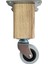 Kale Ahşap Tekerli Ayak Mobilya Masa Dolap Tekerli AYAĞI(FRENSİZ)(12CM - 15CM)(CEVİZ Ağacı) 2