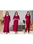 Dvina Effortt Lohusa 4'lü Set - Sabahlık/pijama Takımı/gecelik Fuşya - 6036 1