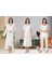 Dvina Effortt Lohusa 4'lü Set - Sabahlık/pijama Takımı/gecelik Ekru - 6036 1
