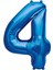 - 16 Inç 4 Rakamı Folyo Balon Mavi 40 cm Sptgl 1