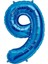 - 16 Inç 9 Rakamı Folyo Balon Mavi 40 cm Sptgl 1