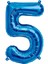 - 16 Inç 5 Rakamı Folyo Balon Mavi 40 cm Sptgl 1