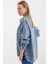 Oversize Denim Buz Mavisi Kadın Ceket 0694 2