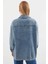 Oversize Denim Buz Mavisi Kadın Ceket 0694 4