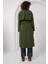 Kruvaze Yaka Haki Kadın Trençkot 5936 4