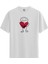 Heart Hug - %100 Pamuklu Erkek Beyaz Tişört - Premium Quality 1
