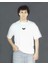 Nocturnis | Beyaz Renk Baskılı Erkek T-Shirt | Oversize 4