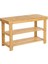 Songmics Ayakkabı Rafı, Ayakkabı Dolabı, Oturma Banklı, Bambu, 3 Raf Zeminli, 70 x 28 x 45 Cm, Kori 1
