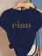 Unisex Pamuklu Ciao Ön Baskılı Tasarım Tshirt 1