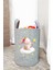 Unisex Tavşan Desenli Bebek Çocuk Odası Düzenleyici Saklama Kutusu Oyuncak Kirli Sepeti 40X35 cm 1