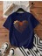 Unisex Pamuklu Eriyen Kalpler Baskılı Tasarım T-Shirt 1