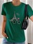 Unisex Pamuklu Eyfel Kulesi Ön Baskılı Tasarım Tshirt 2