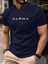 Unisex Alpha Ön Baskılı Tasarım Tshirt 1