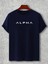 Unisex Alpha Ön Baskılı Tasarım Tshirt 2