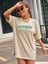 Unisex Pamuklu Happiness Ön Baskılı Tasarım Tshirt 1