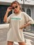Unisex Pamuklu Happiness Ön Baskılı Tasarım Tshirt 2