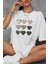 Unisex Kalp Baskılı Tasarım Tshirt 1