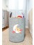 Unisex Ay Yıldız Desenli Bebek Çocuk Odası Düzenleyici Saklama Kutusu Oyuncak Kirli Sepeti 40X35 cm 1
