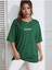 Kadın Yeşil Classical Ön Baskılı Oversize T-Shirt 2