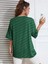 Kadın Yeşil Classical Ön Baskılı Oversize T-Shirt 3