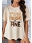 Unisex Fine Baskılı Kısa Kol T-Shirt 1
