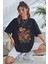 Unisex Pamuklu Butterfly Flowers Ön Baskılı Tasarım Tshirt 1