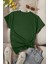 Kadın Pamuklu Ön Baskılı Papatya Kelebek Tasarım Tshirt 2