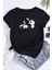 Unisex Uykucu Panda Baskılı Tasarım Tshirt 1